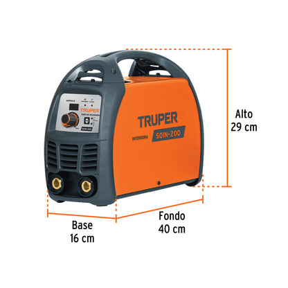 Soldadora inversora 200A, 220V, TRUPER - Código: 13696