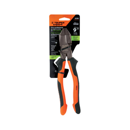 Pinza electricista 9" uso rudo, alta palanca, Comfort Grip
