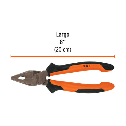 Pinza para electricista 8" alta palanca,Comfort Grip,Expert - Cod: 17330