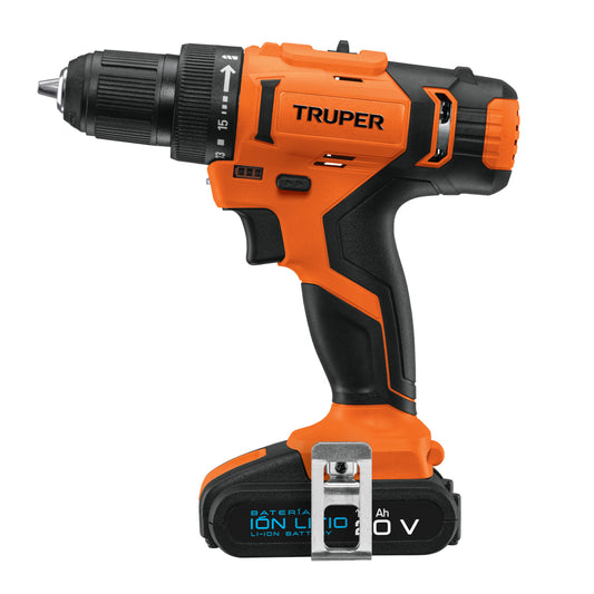 Taladro inalámbrico, batería ion Litio 20 V, 1/2", (220 V)